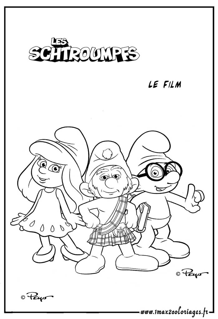 la Schtroumpfette le Schtroumf à lunette et le Grand chtroumf