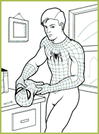 Peter Parker enfile son costume