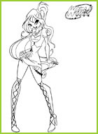 coloriages les winx rock star