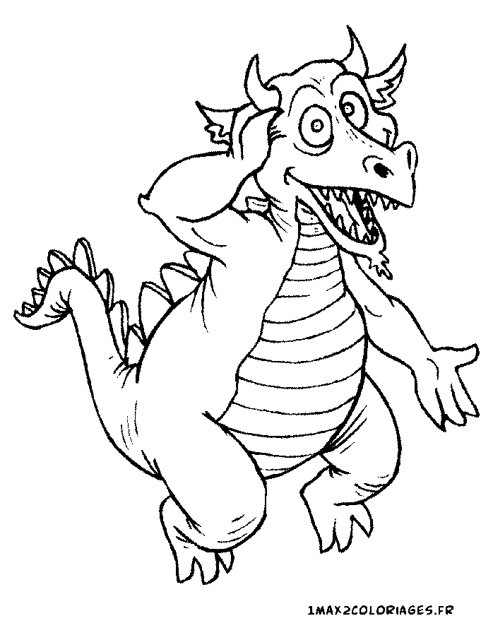 coloriage Ce dragon n'est pas content