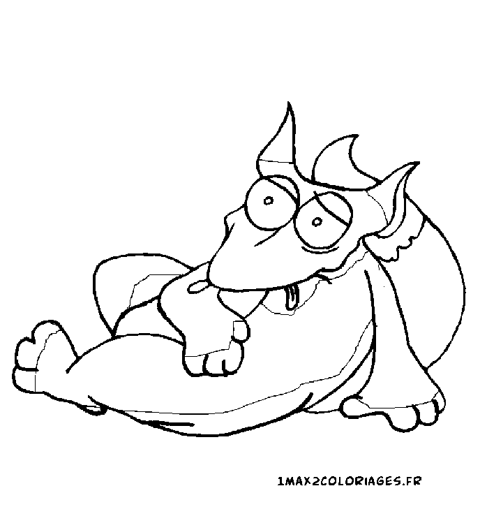 coloriage Ce dragon est fatigué