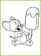 Jerry mange une glace