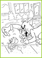 Tom va t-il attraper Jerry coloriage