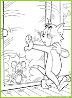 Tom claque la porte au nez de Jerry