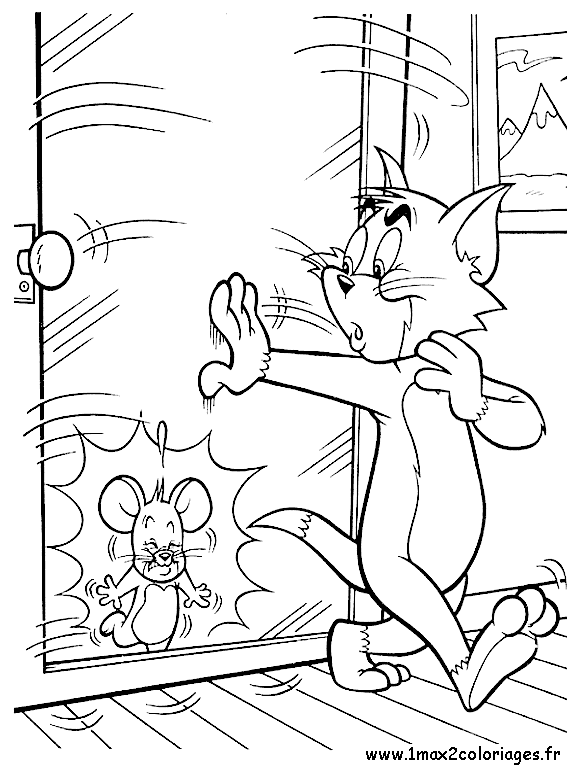 Tom claque la porte au nez de Jerry