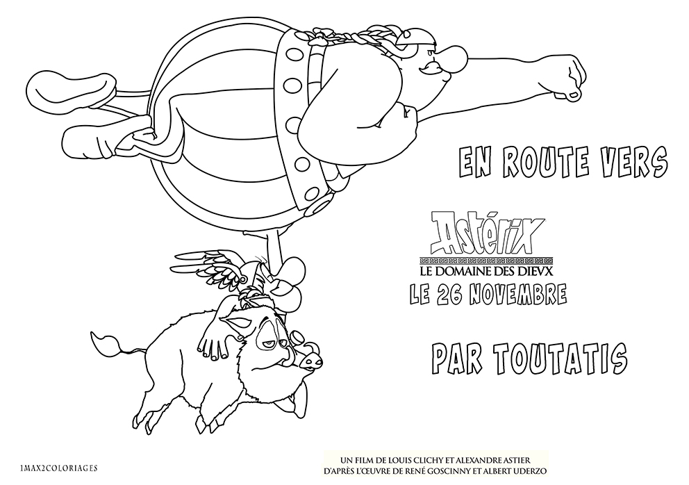 coloriage asterix et le domaine des dieux
