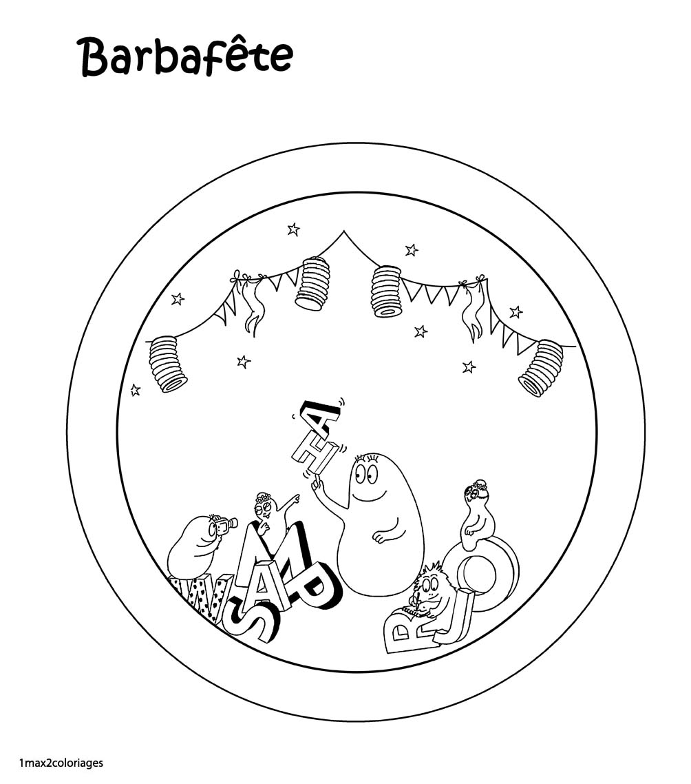 coloriages Barbapapa