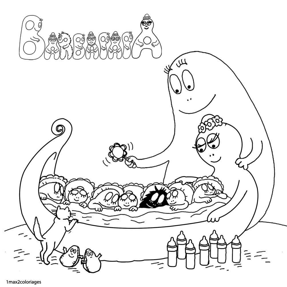 coloriages Barbapapa