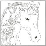 coloriage bestiaire chevaux