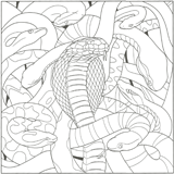 coloriage bestiaire les serpents