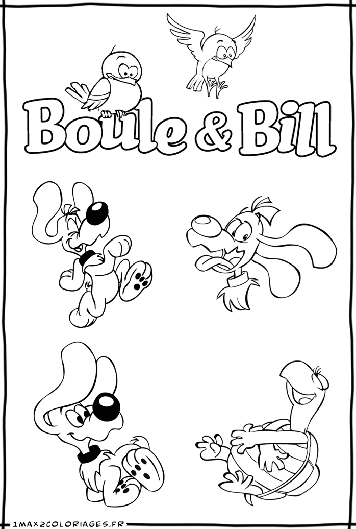 coloriage boule et bill