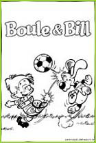 Boule et Bill jouent au foot
