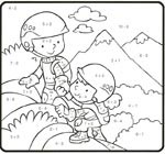 enfants a la montagne