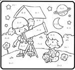 enfants et leur telescope