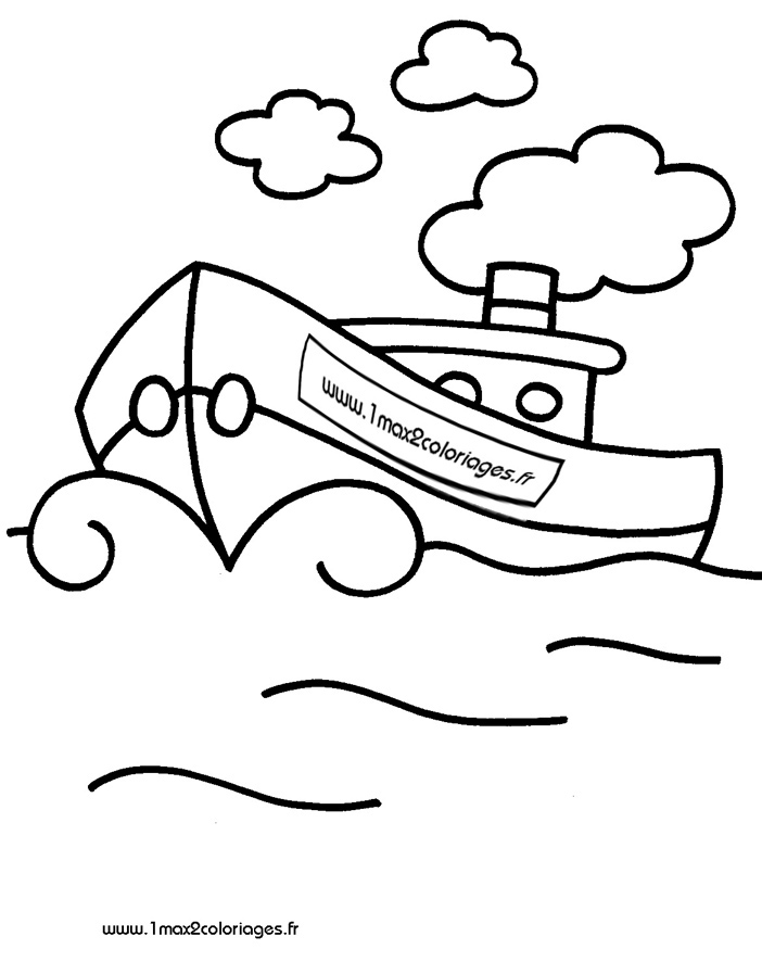 mes premiers coloriage bateau l'océan