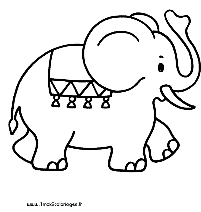 Coloriages pour les 3 - 4 ans - Jumbo l'éléphant a imprimer