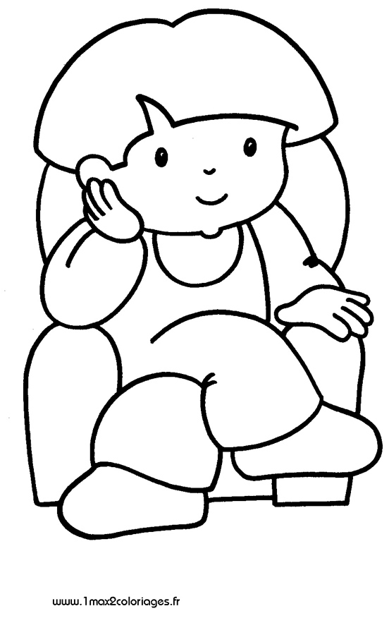 mes premiers coloriage Un enfant dans un fauteuil