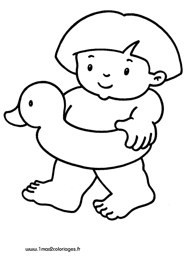 Coloriages pour les 3 - 4 ans - un enfant fait une acrobatie a