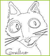 coloriage le chat de coraline