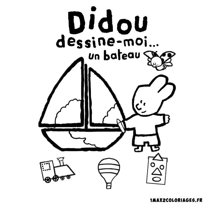 coloriage Didou dessine-moi un bateau