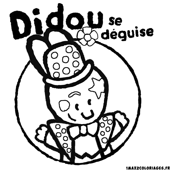 coloriage Didou se déguise en clown 