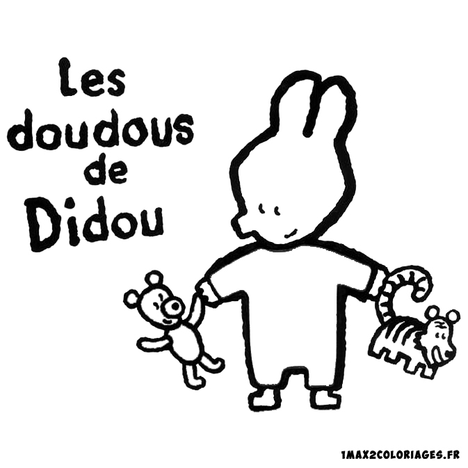 coloriage Les doudous de Didou 