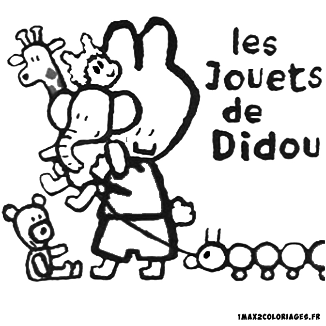 coloriage Les jouets de Didou  