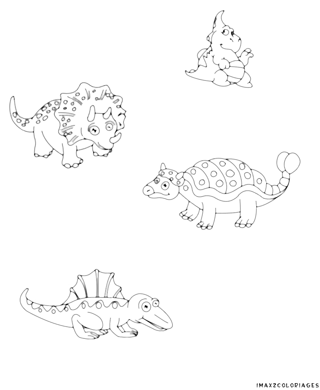 coloriages  50 dinosaures