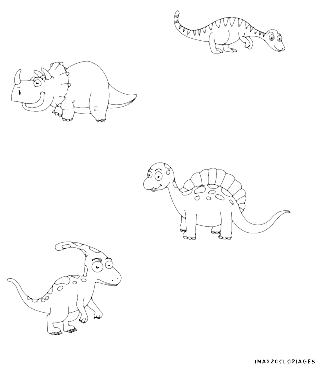 coloriages  50 dinosaures