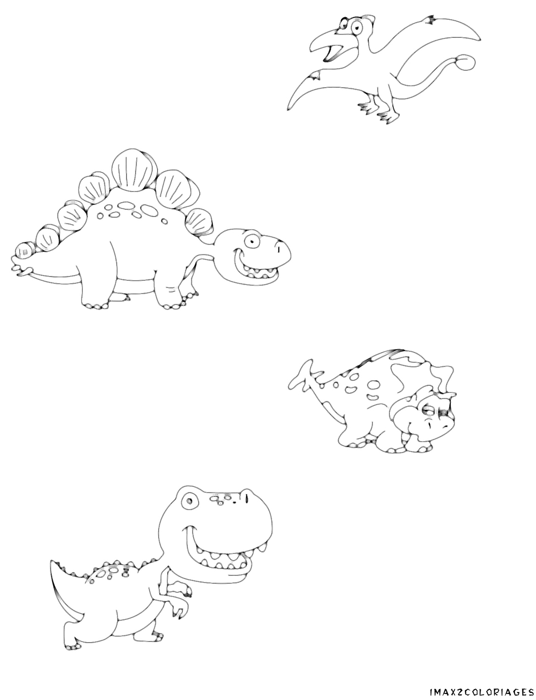 coloriages  50 dinosaures