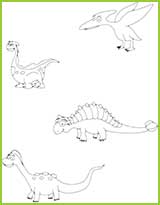 coloriages de dinoasaures