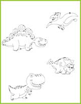 coloriages de dinoasaures