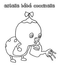 coloriage estelle le bebe coccinelle
