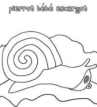 coloriage pierrot le bebe escargot