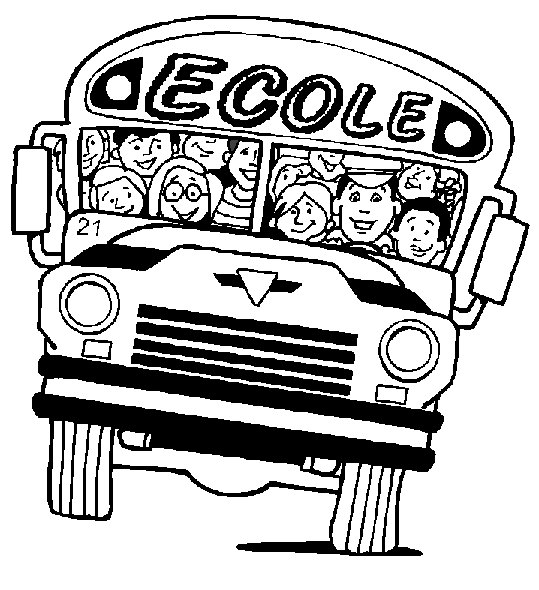 Tous le monde dans le bus d'école