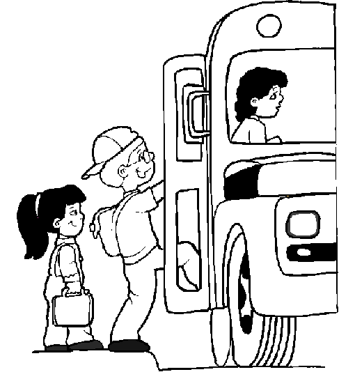 Les enfants montent dans le bus