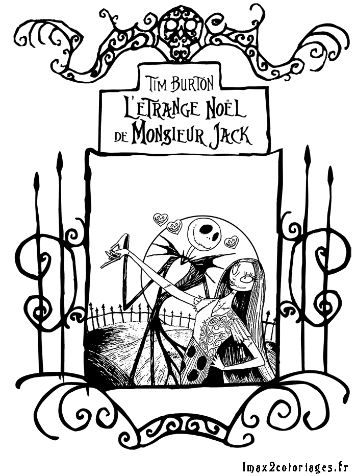 coloriages l'etrange noel de M. Jack The nightmare before Christmas a