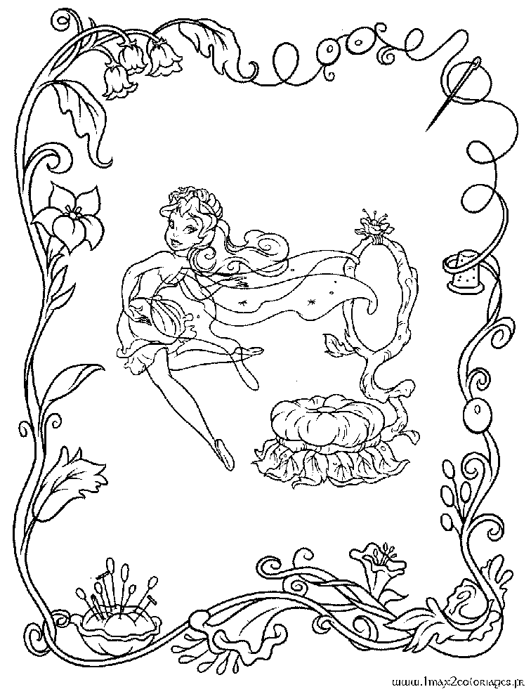 coloriage fee miroir