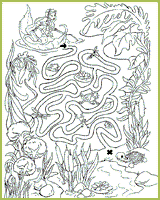 coloriage de labyrinthe de fee