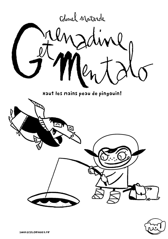 coloriage grenadine et mentalo