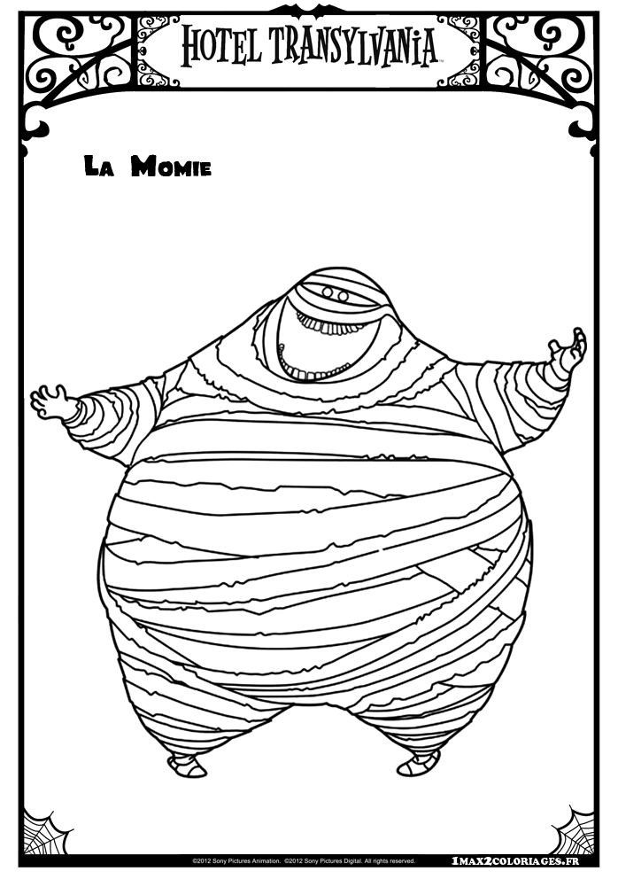 coloriage Murray la momie obèse