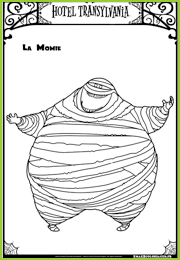 coloriage Murray la momie obèse