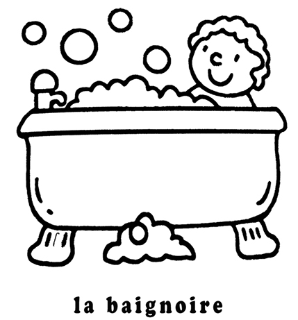 coloriage la baignoire mon premier imagier