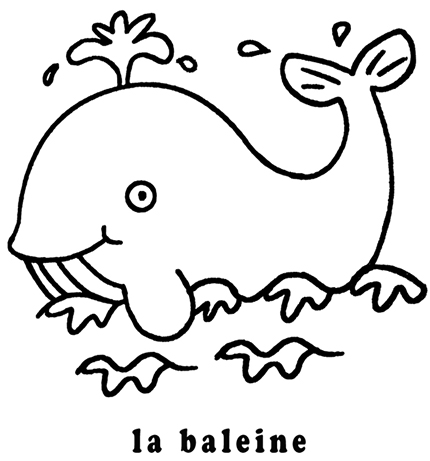 coloriage la baleine mon premier imagier