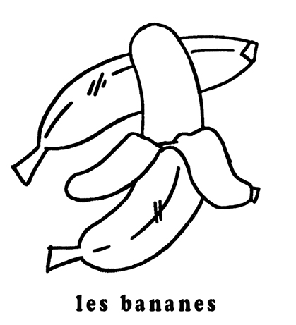 coloriage les bananes mon premier imagier