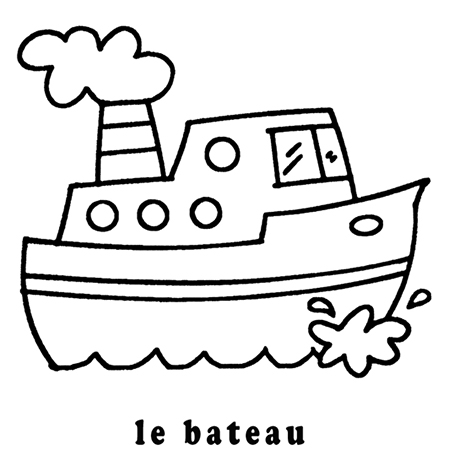 coloriage le bateau mon premier imagier