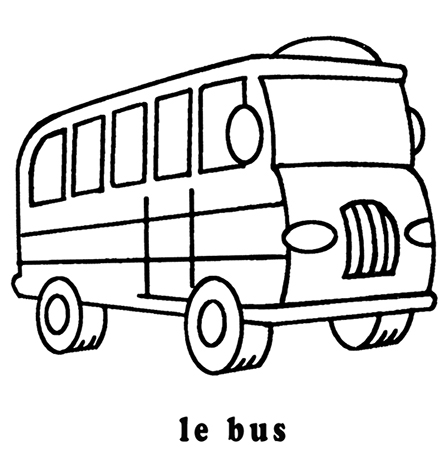 coloriage le bus mon premier imagier