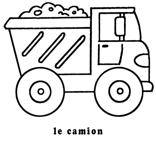 coloriage le camion de travaux mon premier imagier