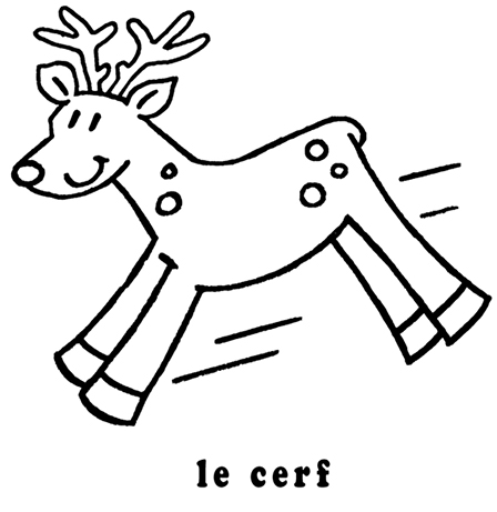 coloriage le cerf mon premier imagier