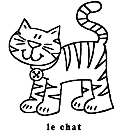 coloriage le chat mon premier imagier